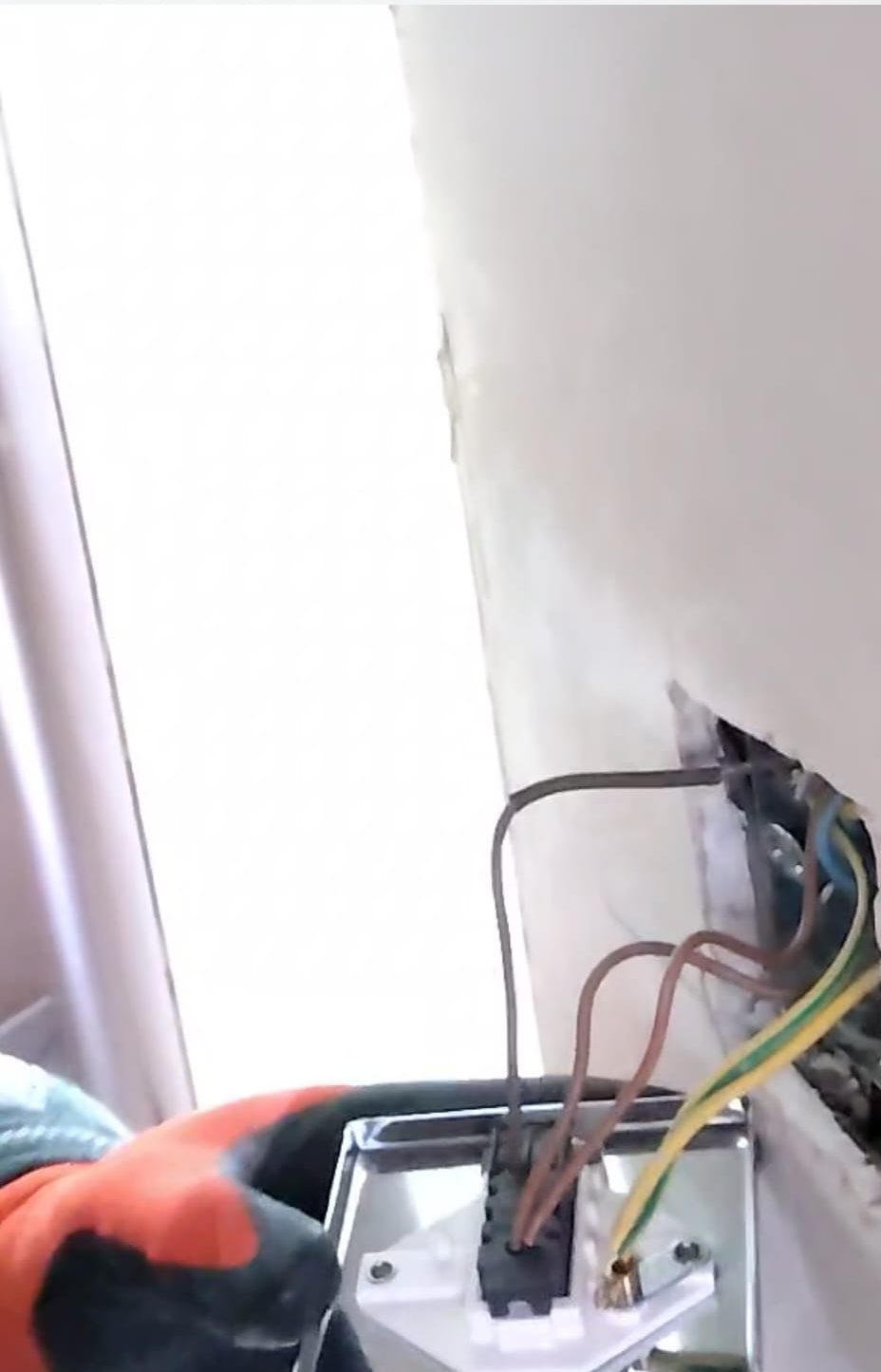 Socket and wiring second fix on a domestic rewire in Beeston